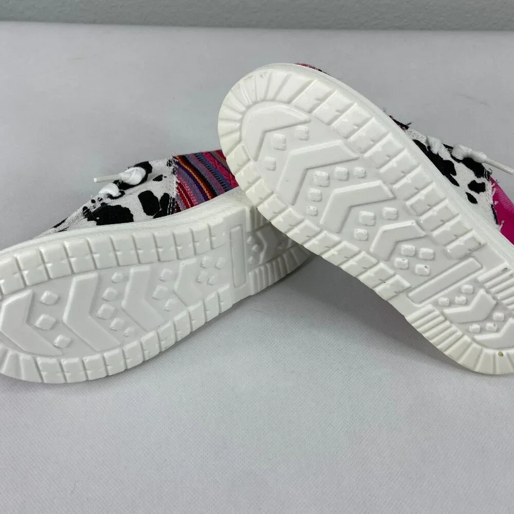 Gypsy Jazz Kid's Wild One Pink Leopard Print & Stripe Slip On Shoe